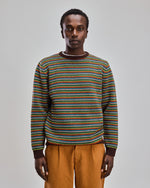 Retro Stripes Wool Sweater Brown