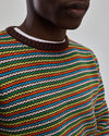 Retro Stripes Wool Sweater Brown