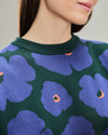 Big Flowers Cotton Sweater