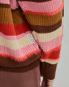 Multistriped Batwing Cotton Sweater