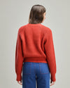 Wool Cropped Cardigan Terracota