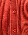 Wool Cropped Cardigan Terracota