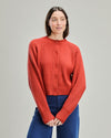 Wool Cropped Cardigan Terracota