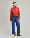 Wool Cropped Cardigan Terracota