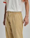 Corduroy Pleated Chino Beige