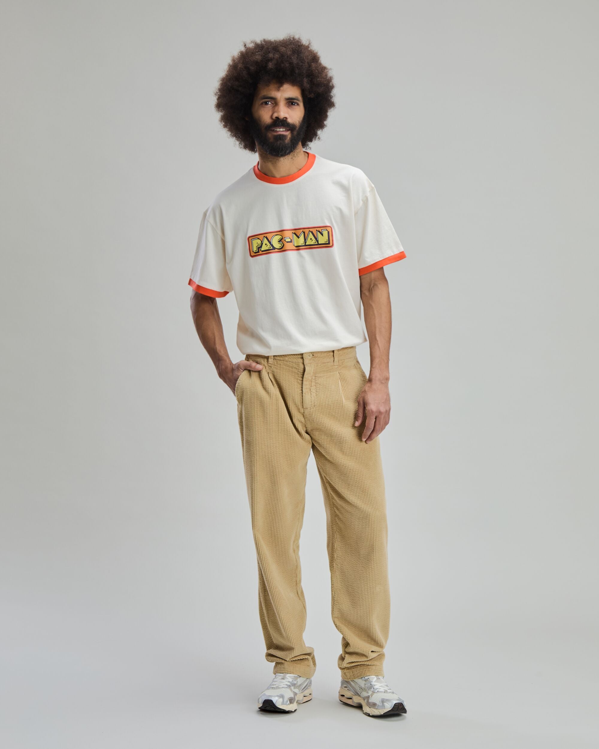 Corduroy Pleated Chino Beige