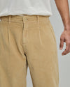 Corduroy Pleated Chino Beige
