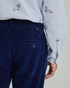 Corduroy Pleated Chino Dark Blue