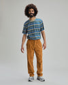 Corduroy Pleated Chino Caramel