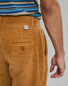 Corduroy Pleated Chino Caramel