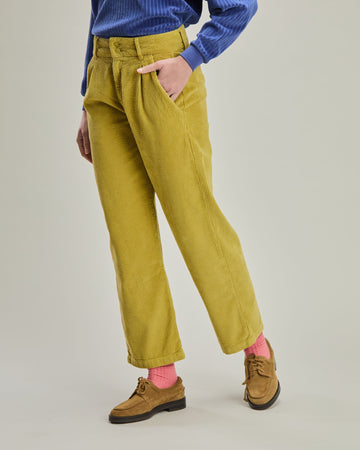 Corduroy Pleated Pants?Olive