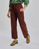 Corduroy Pleated Pants Skin Printed