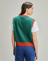 Bicolor Stripes Wool Vest