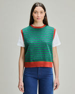 Bicolor Stripes Wool Vest