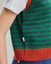 Bicolor Stripes Wool Vest