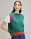 Bicolor Stripes Wool Vest
