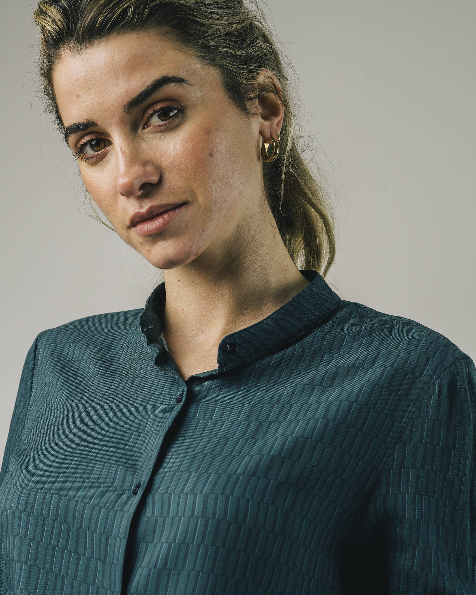 Baikal Mao Blouse Navy