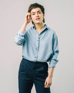 Indigo Tencel Oversize Blouse Denim