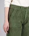 Corduroy Pleated Pants Stone Green