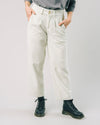 Corduroy Pleated Pants Ice White