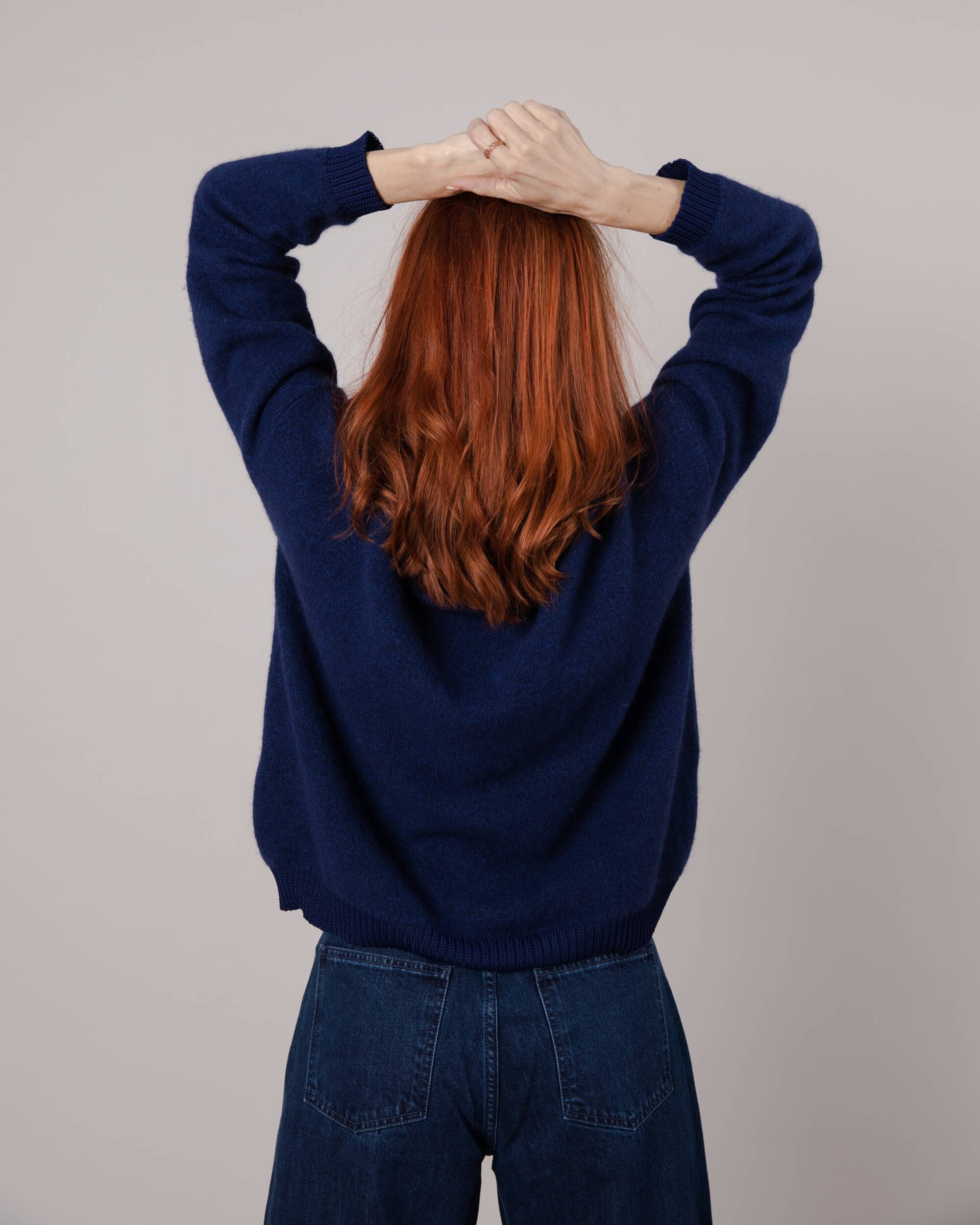 Contrast Cardigan Navy