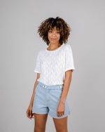 Lace Oversize Tee White