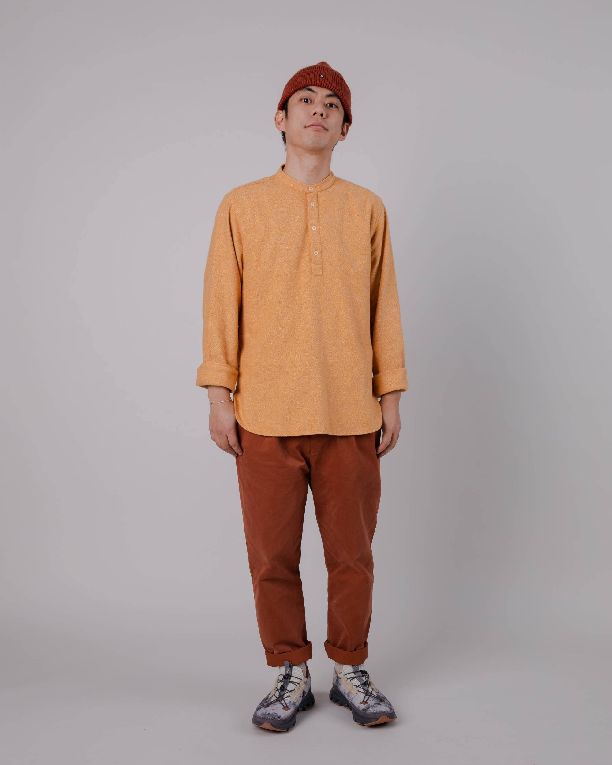 Alaska Mao Polo Shirt Mustard