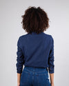 Cosy Flannel Mao Regular Blouse Denim