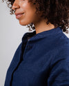 Cosy Flannel Mao Regular Blouse Denim