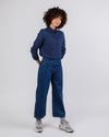 Cosy Flannel Mao Regular Blouse Denim