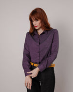 Cosy Flannel Slim Fit Blouse Prune