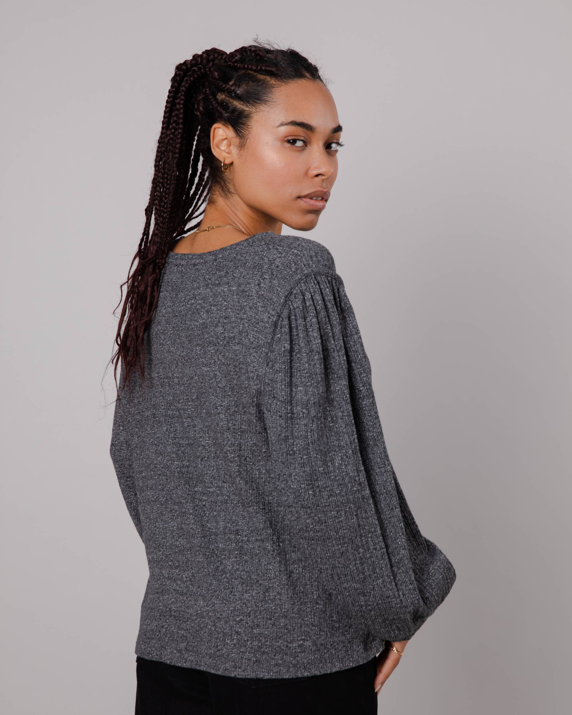 Boho Long Sleeve t-shirt Anthra Melange