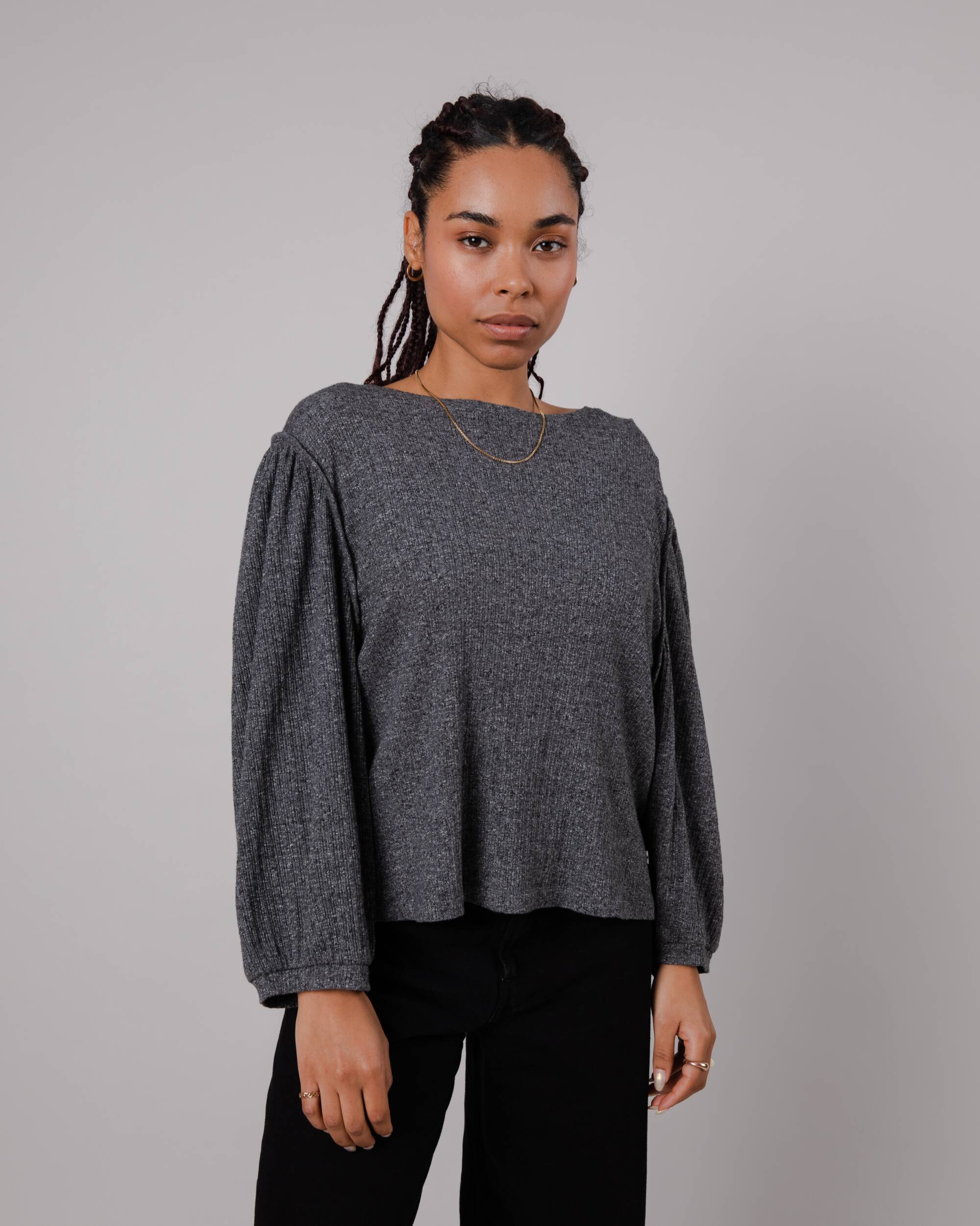Boho Long Sleeve t-shirt Anthra Melange