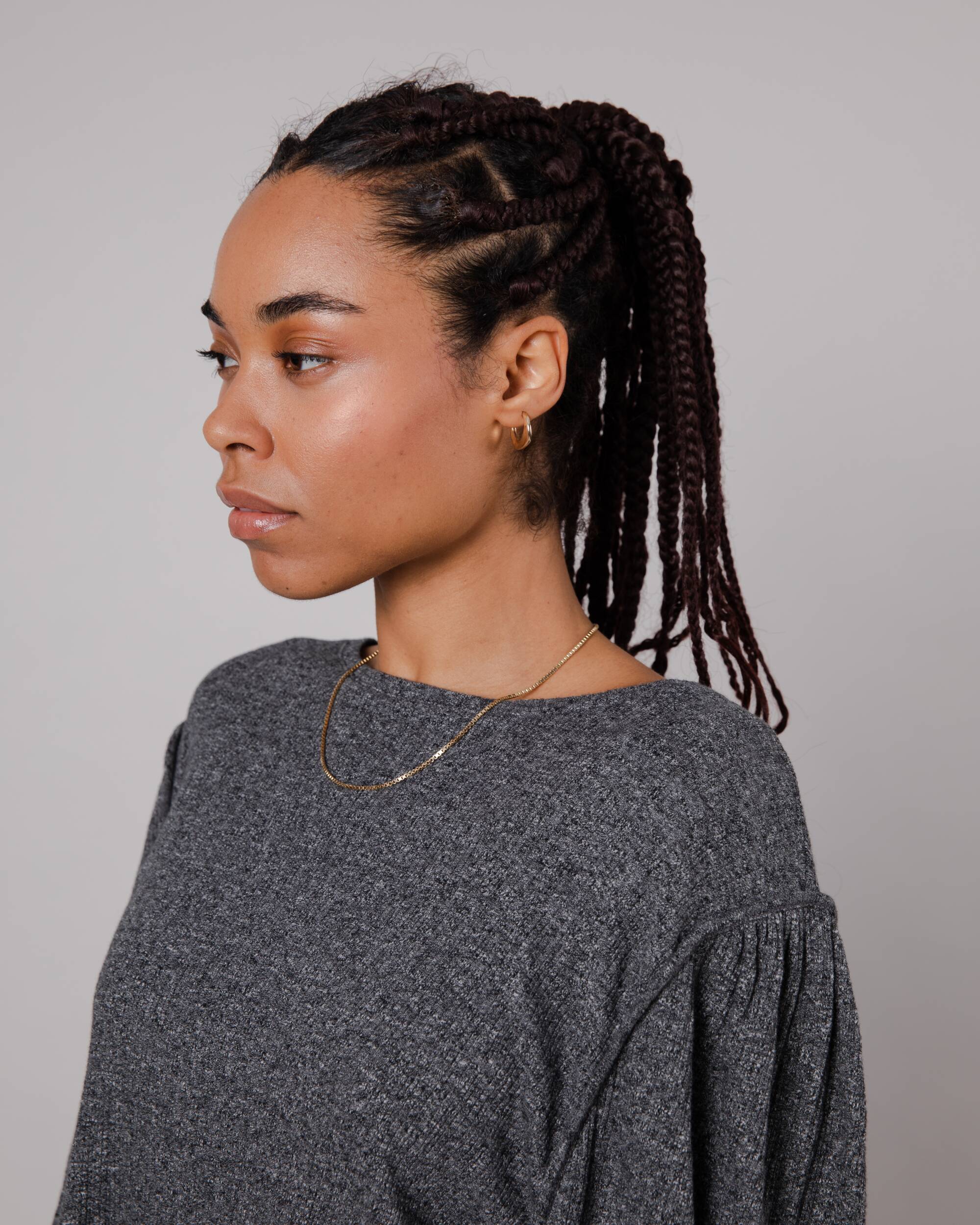 Boho Long Sleeve t-shirt Anthra Melange