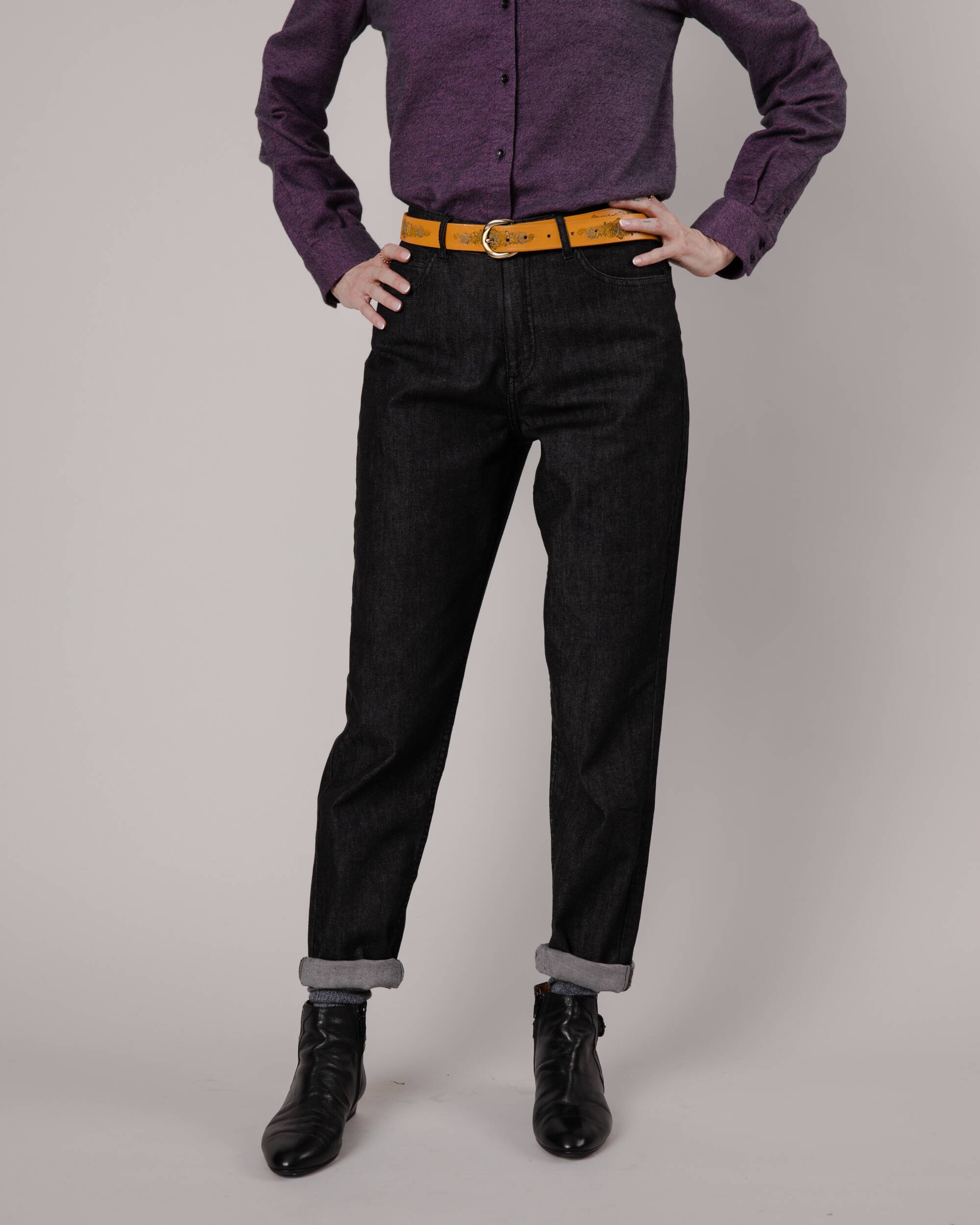 5 Pocket Slim Pant Black Denim