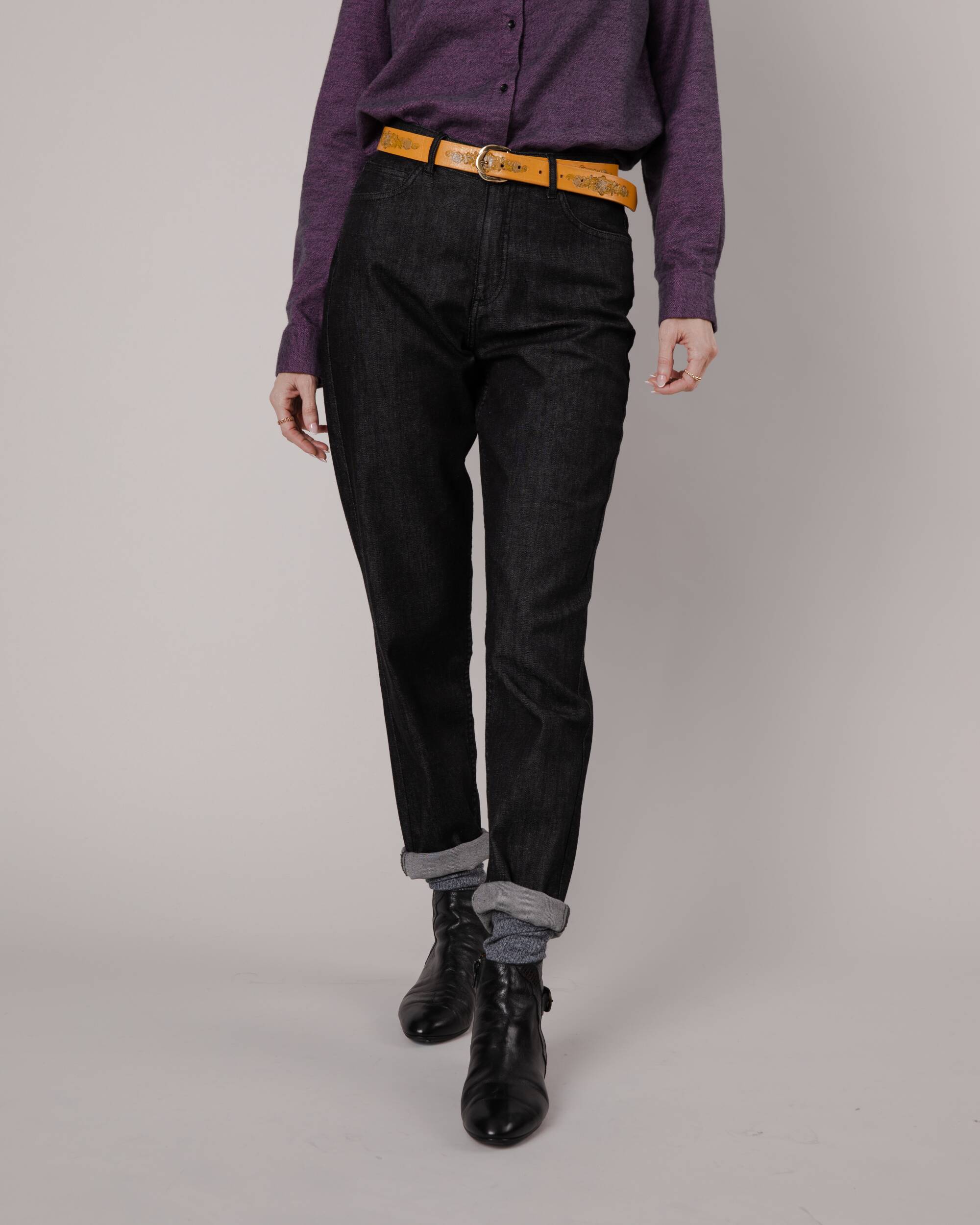 5 Pocket Slim Pant Black Denim