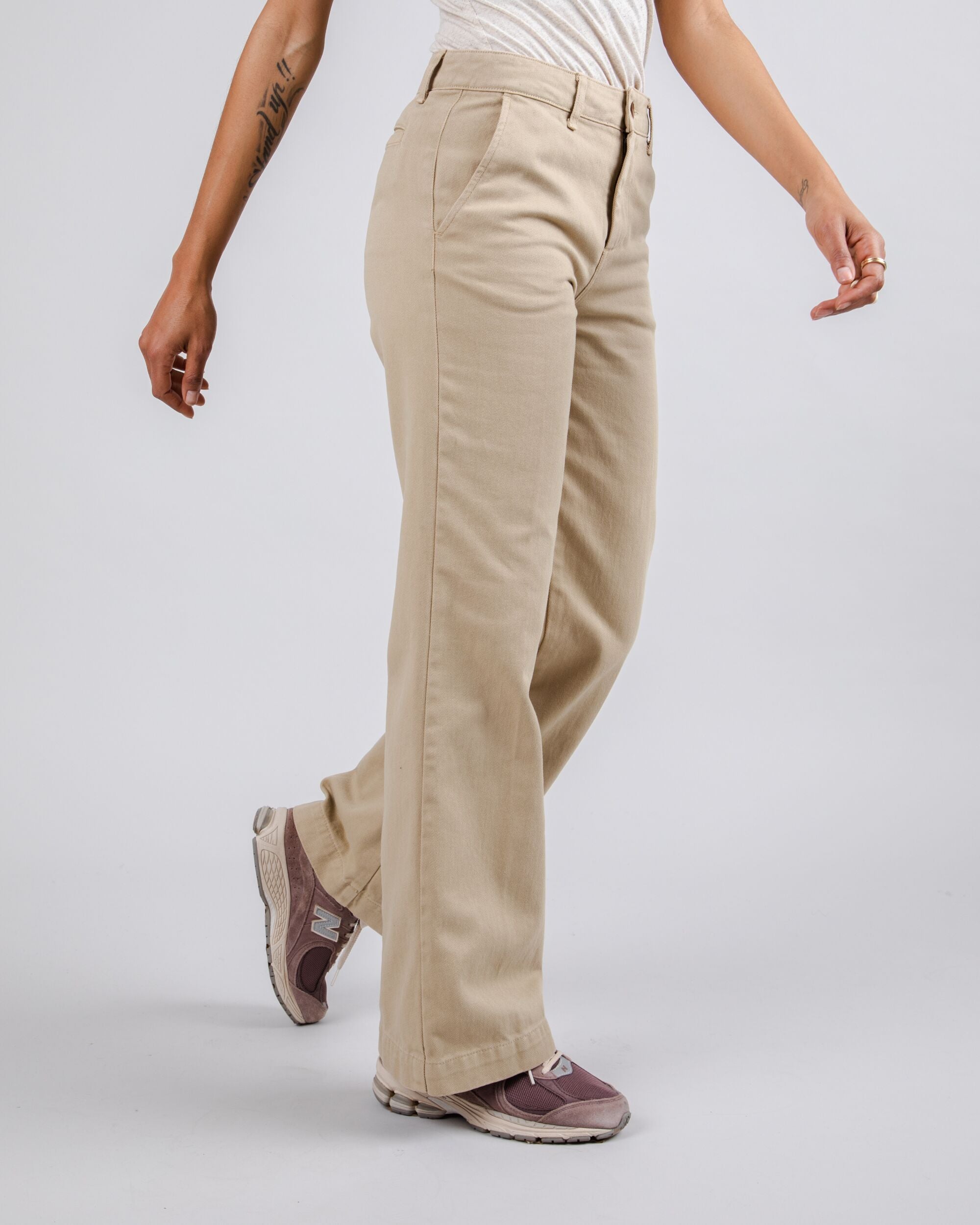 High Rise Pant Beige