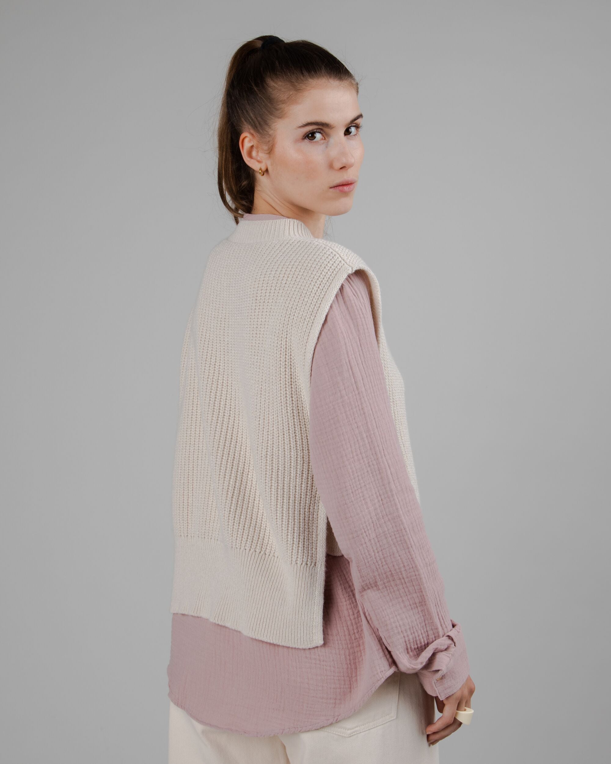 Spencer Wool Cashmere Waistcoat Off White