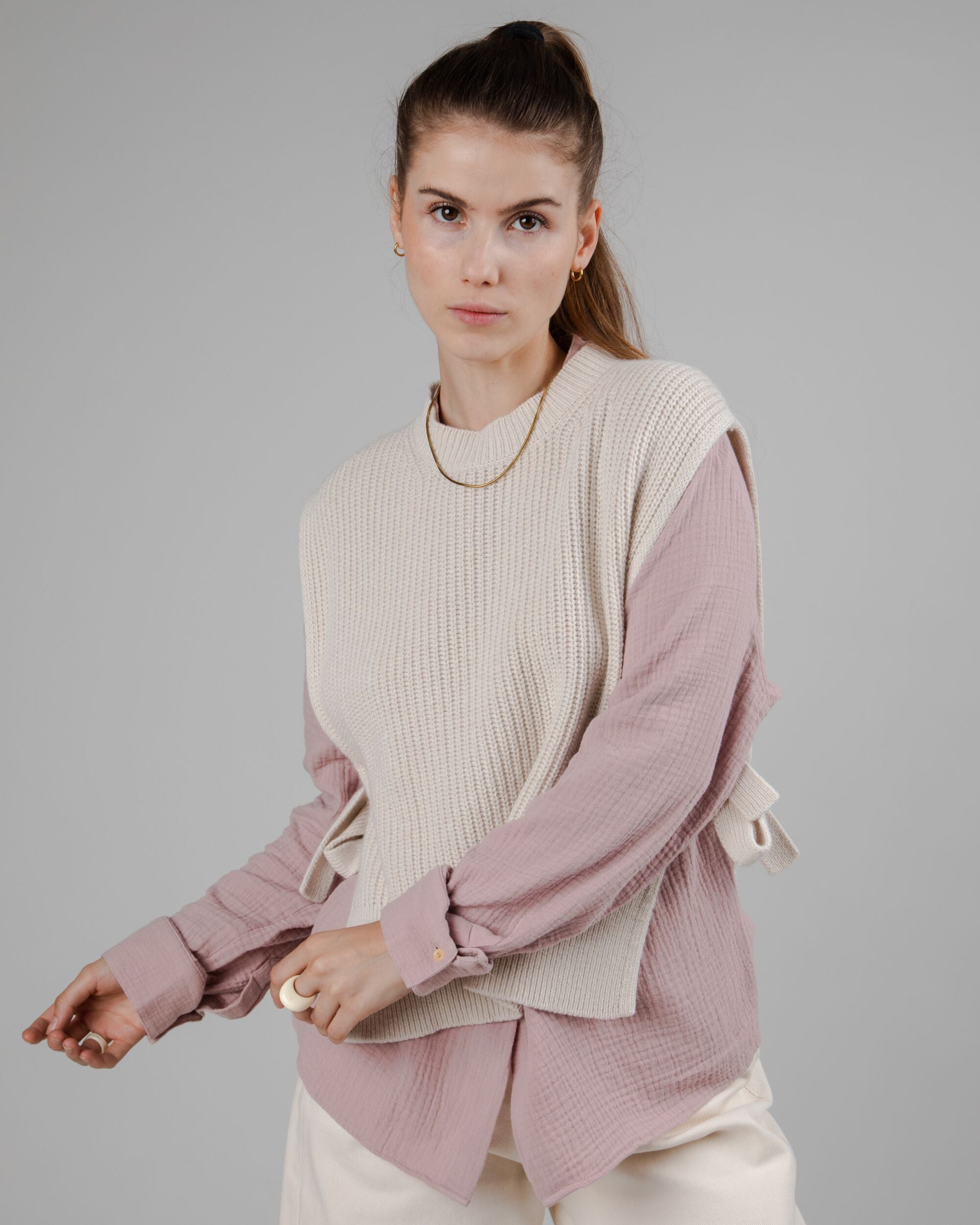 Spencer Wool Cashmere Waistcoat Off White