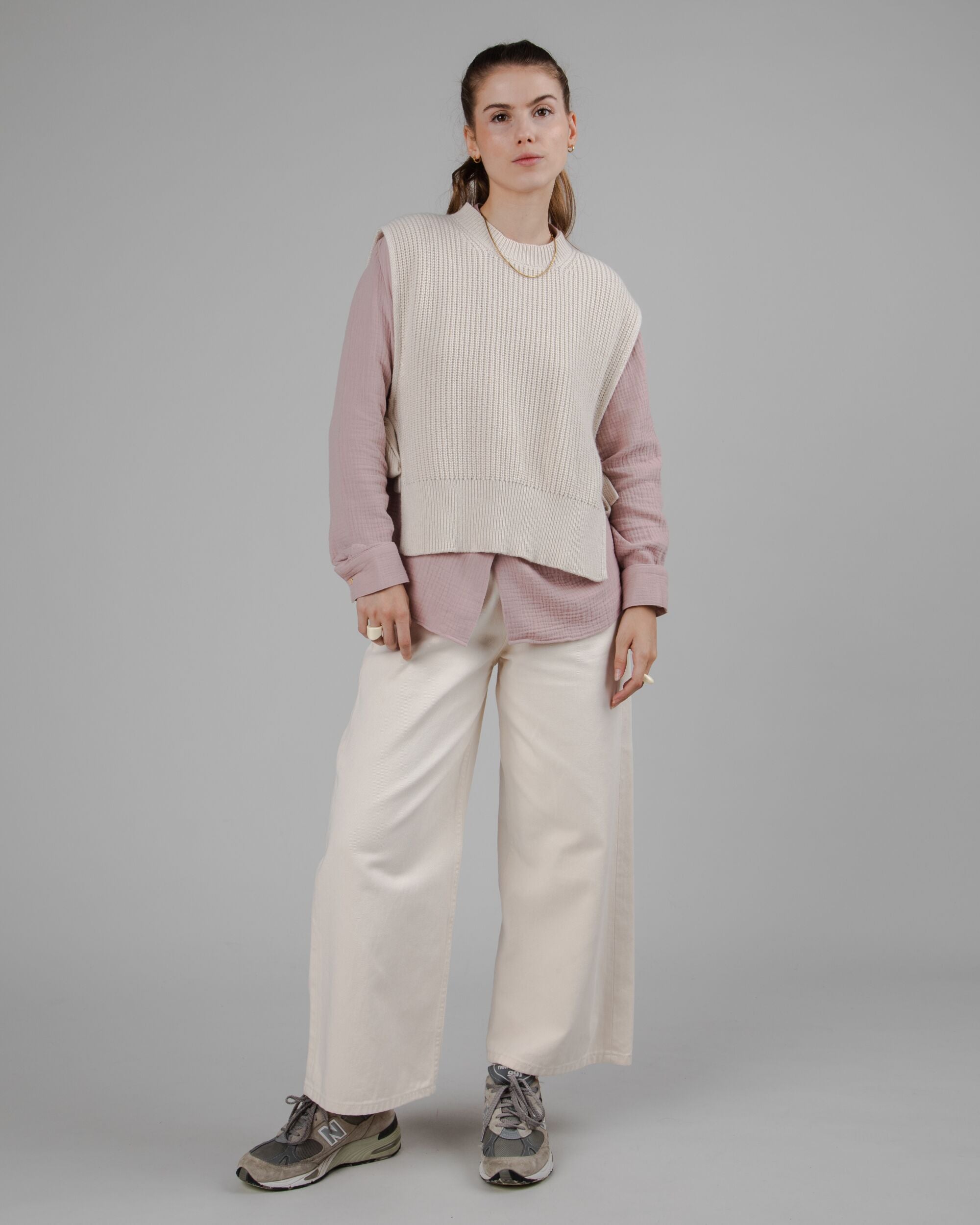 Spencer Wool Cashmere Waistcoat Off White