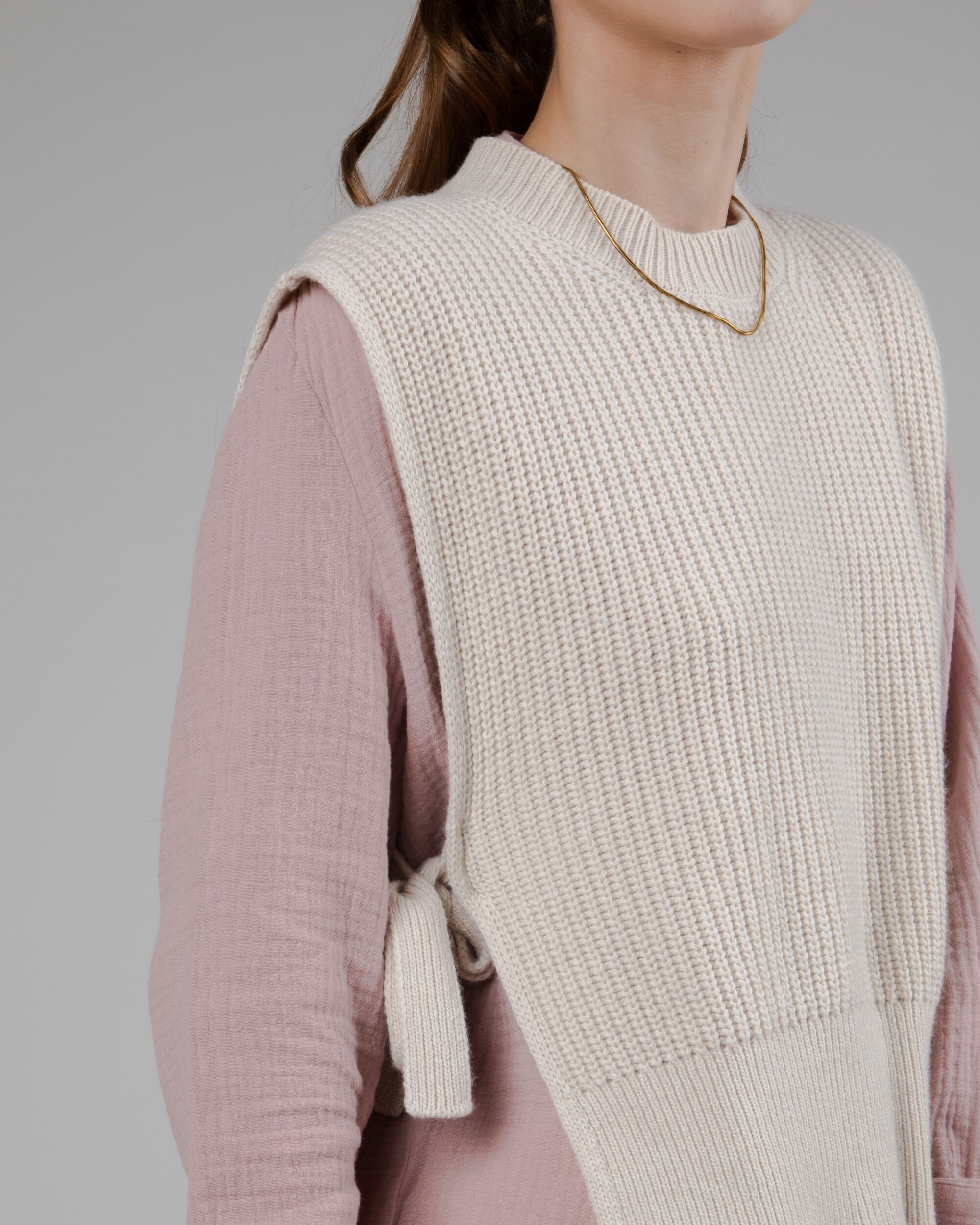 Spencer Wool Cashmere Waistcoat Off White
