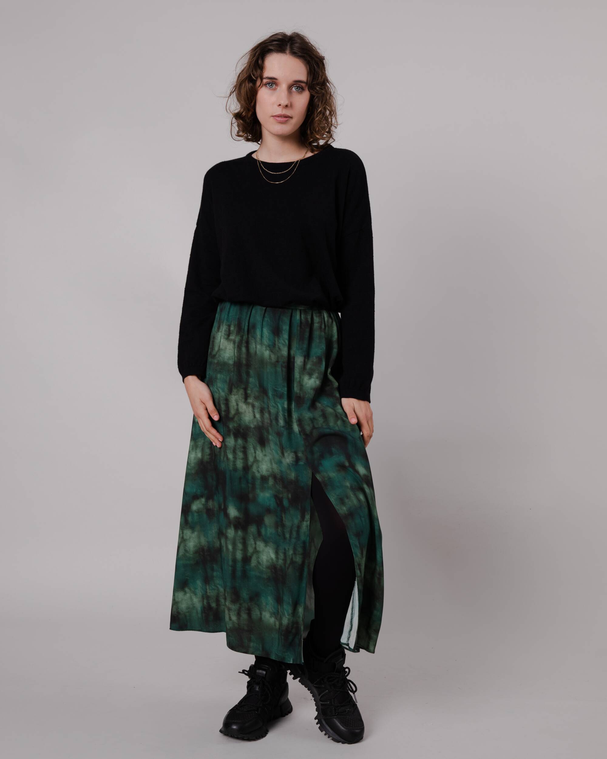 Moss Long Skirt Green