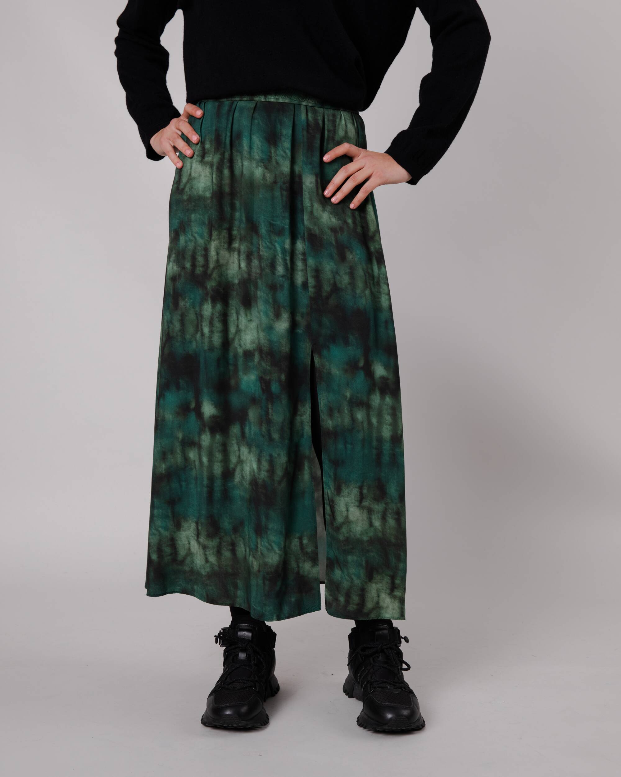 Moss Long Skirt Green