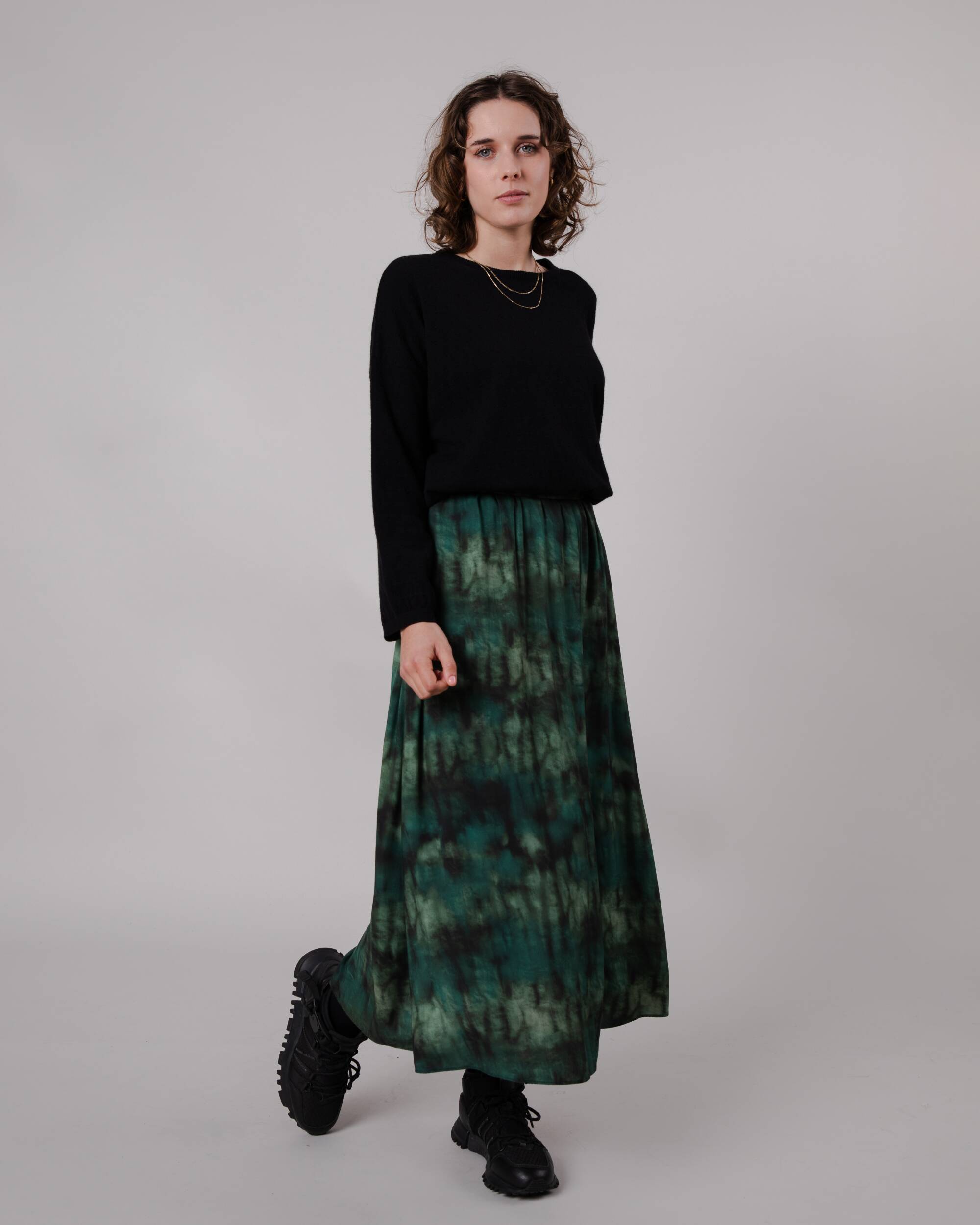 Moss Long Skirt Green