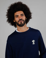 Snoopy Patch Wool Sweater Navy