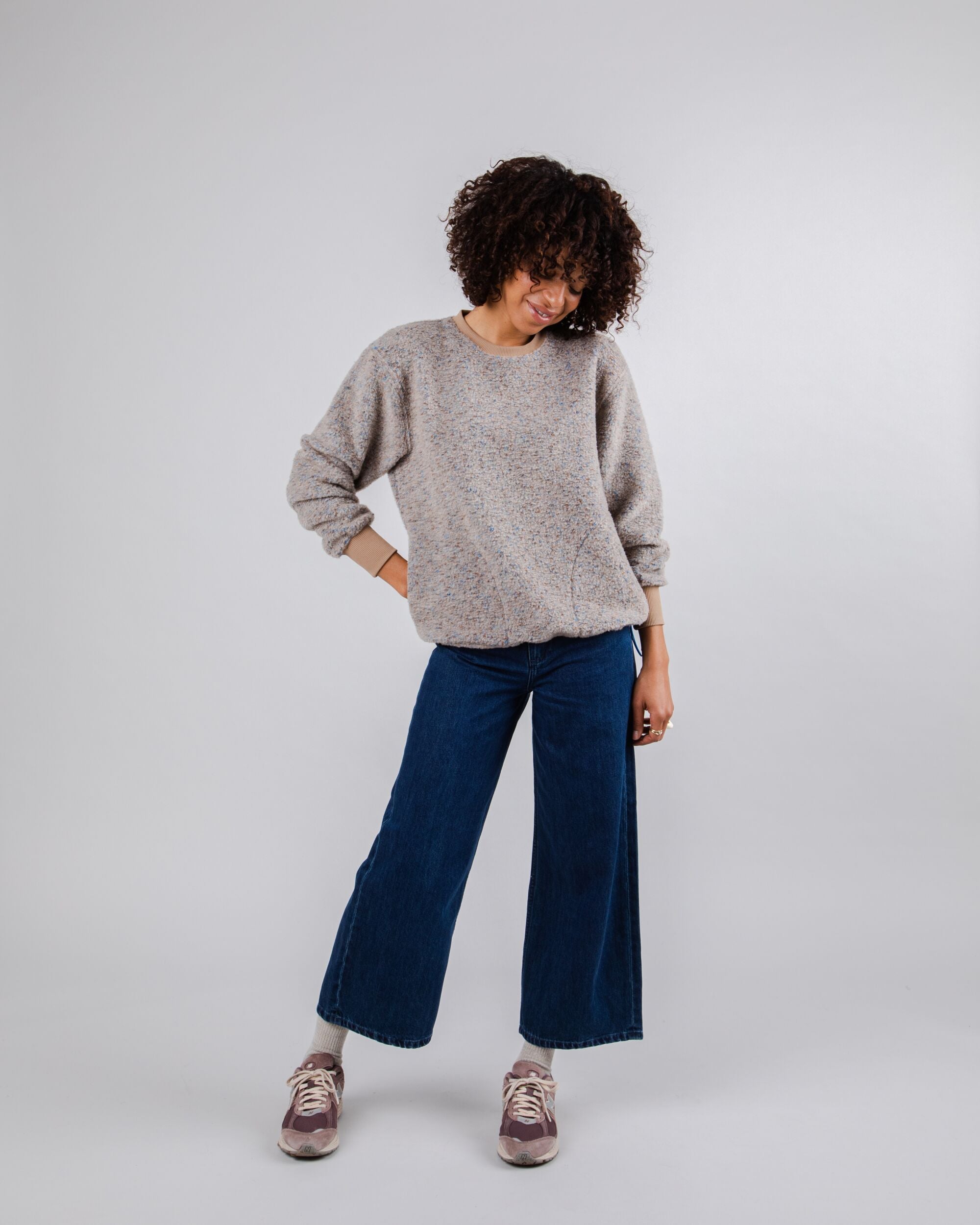 Unisex Fleece Sweatshirt Beige