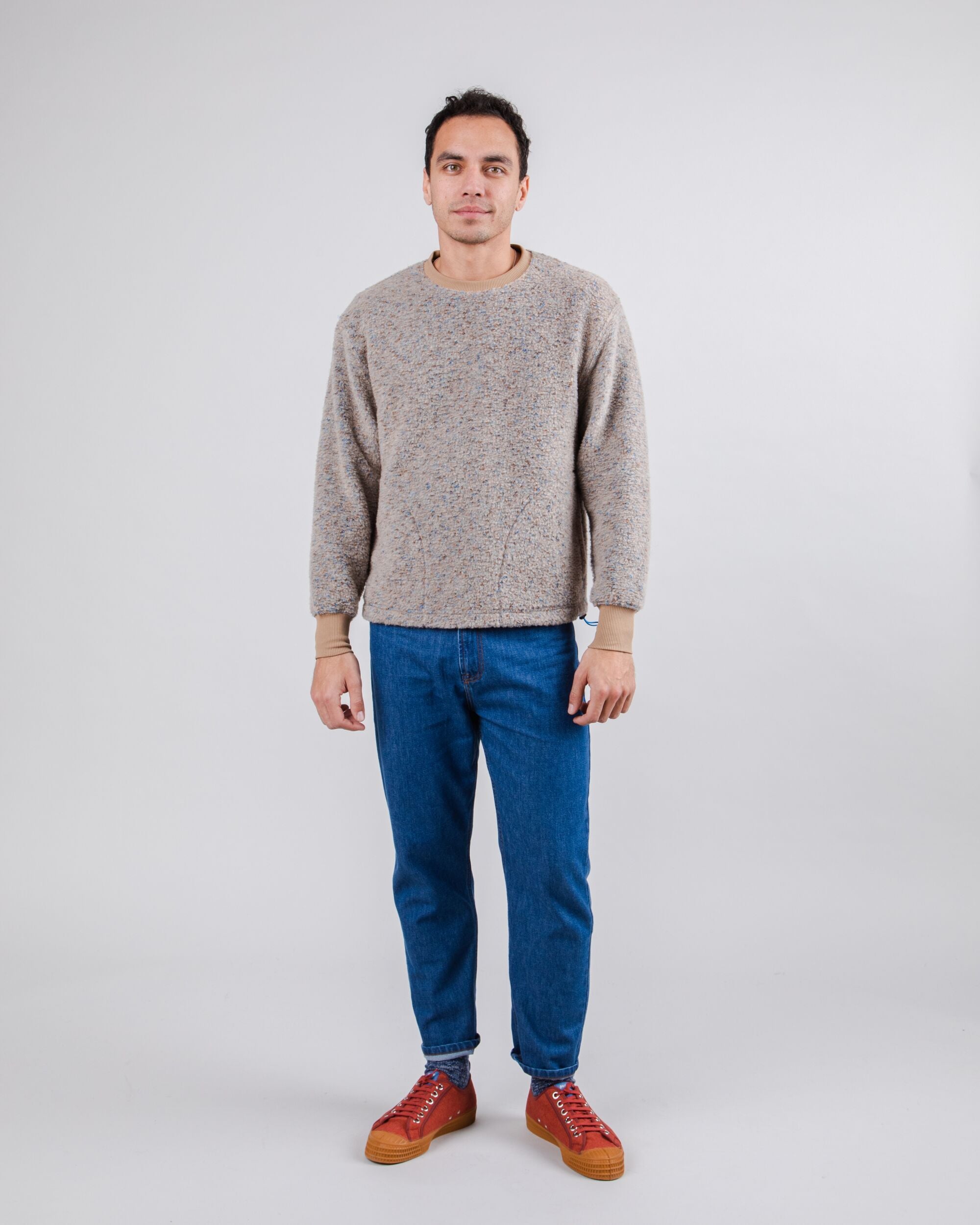 Unisex Fleece Sweatshirt Beige