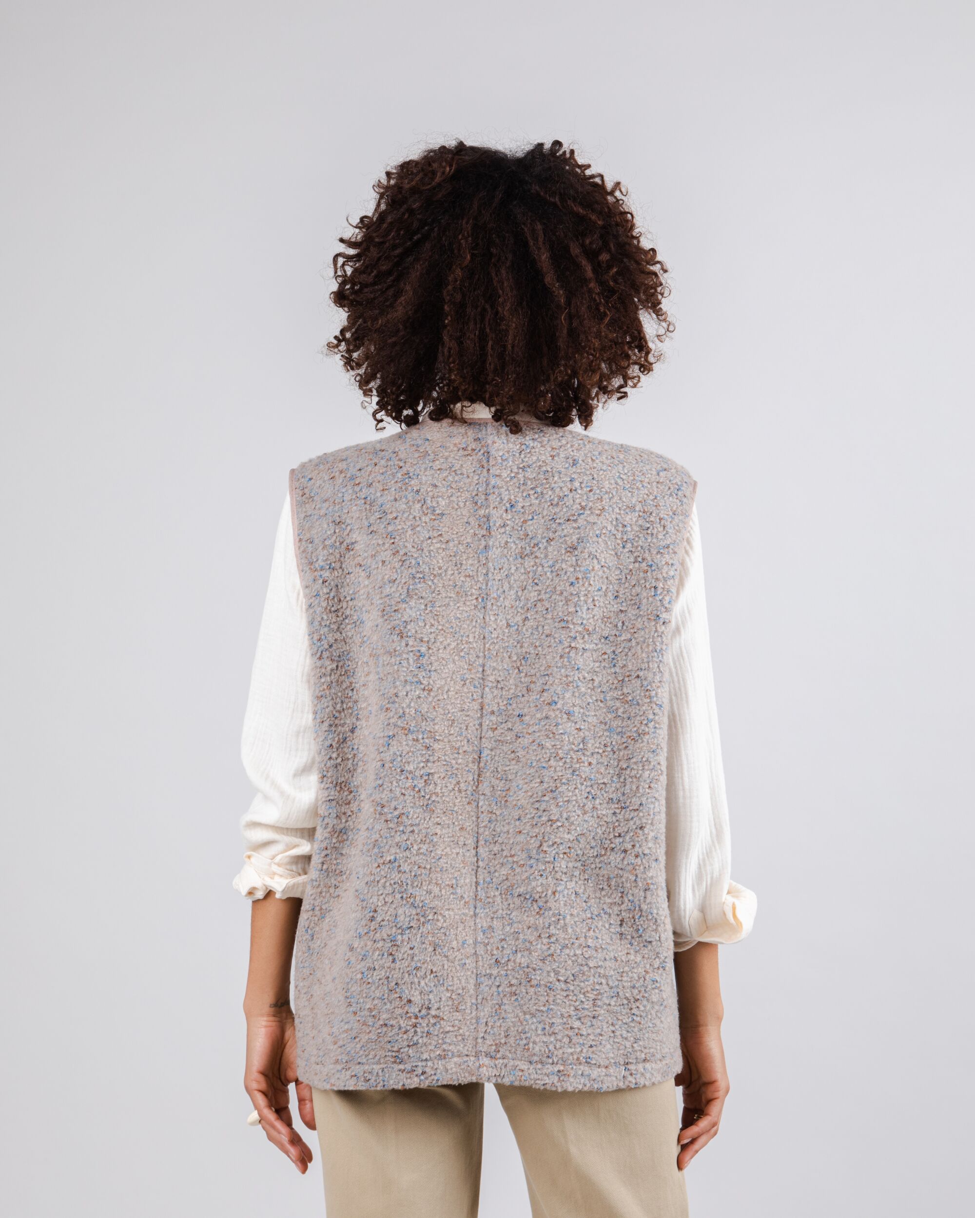 Unisex Fleece Waistcoat Beige