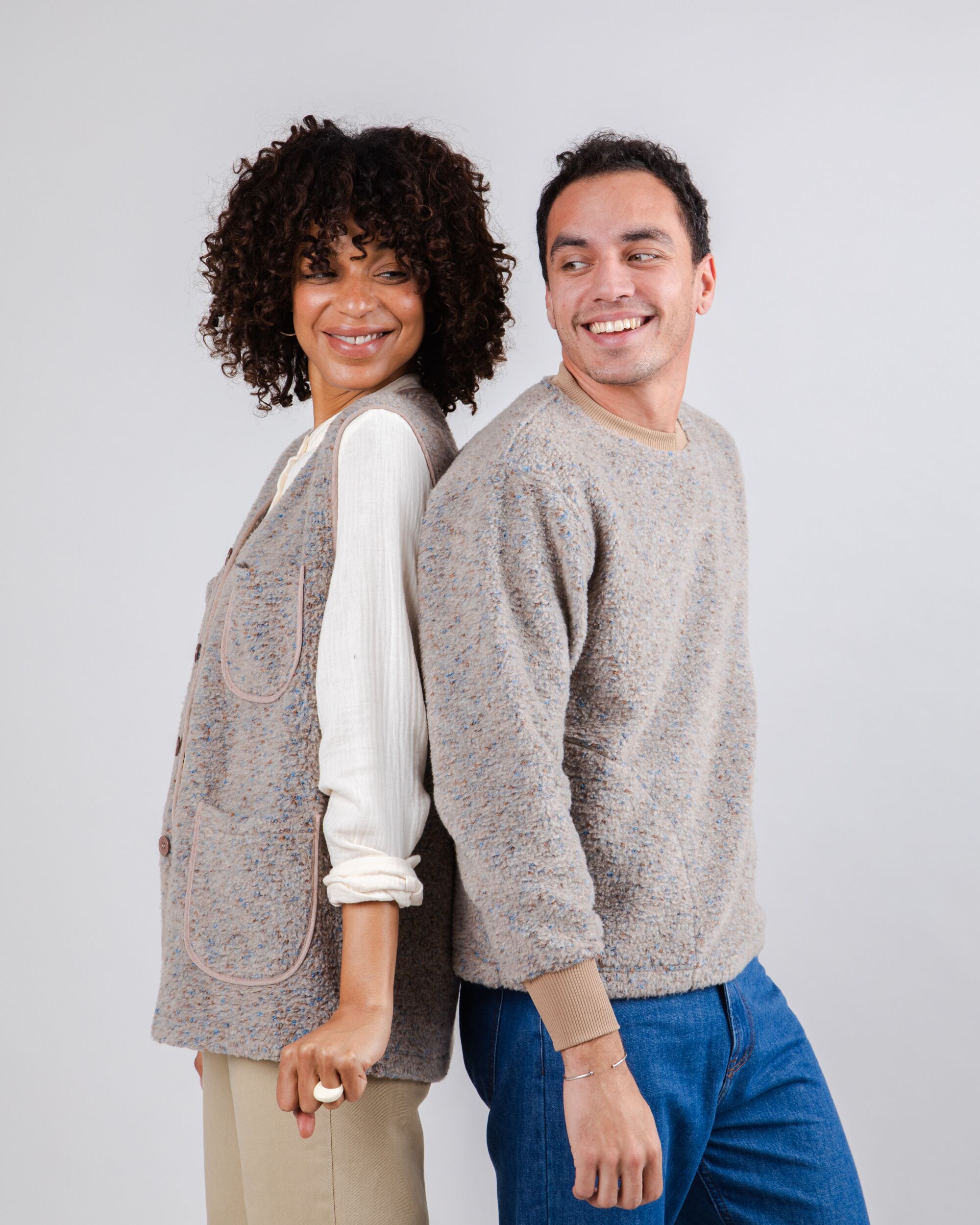 Unisex Fleece Waistcoat Beige