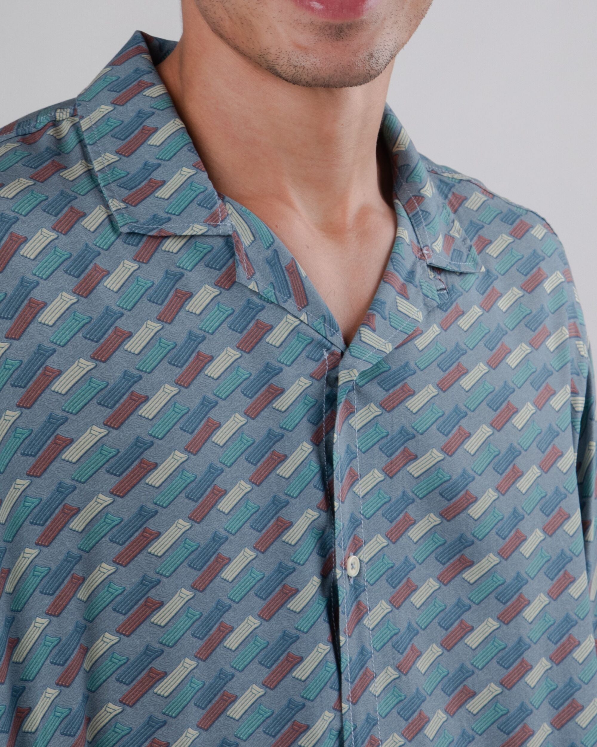 Inflatable Aloha Shirt Blue